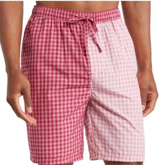 Penguin Original Gingham Check Lounge Sleep Shorts in Sangria. Size Small. NWOT - Picture 1 of 5